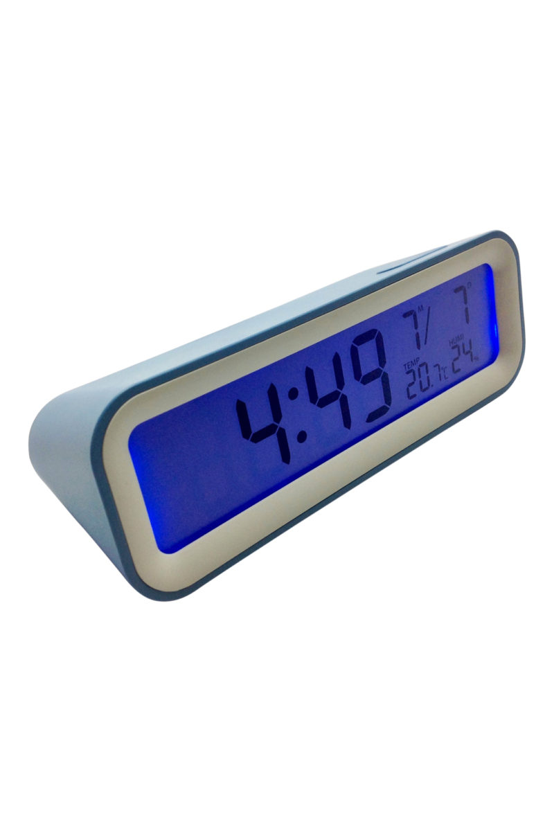 digital clock blue