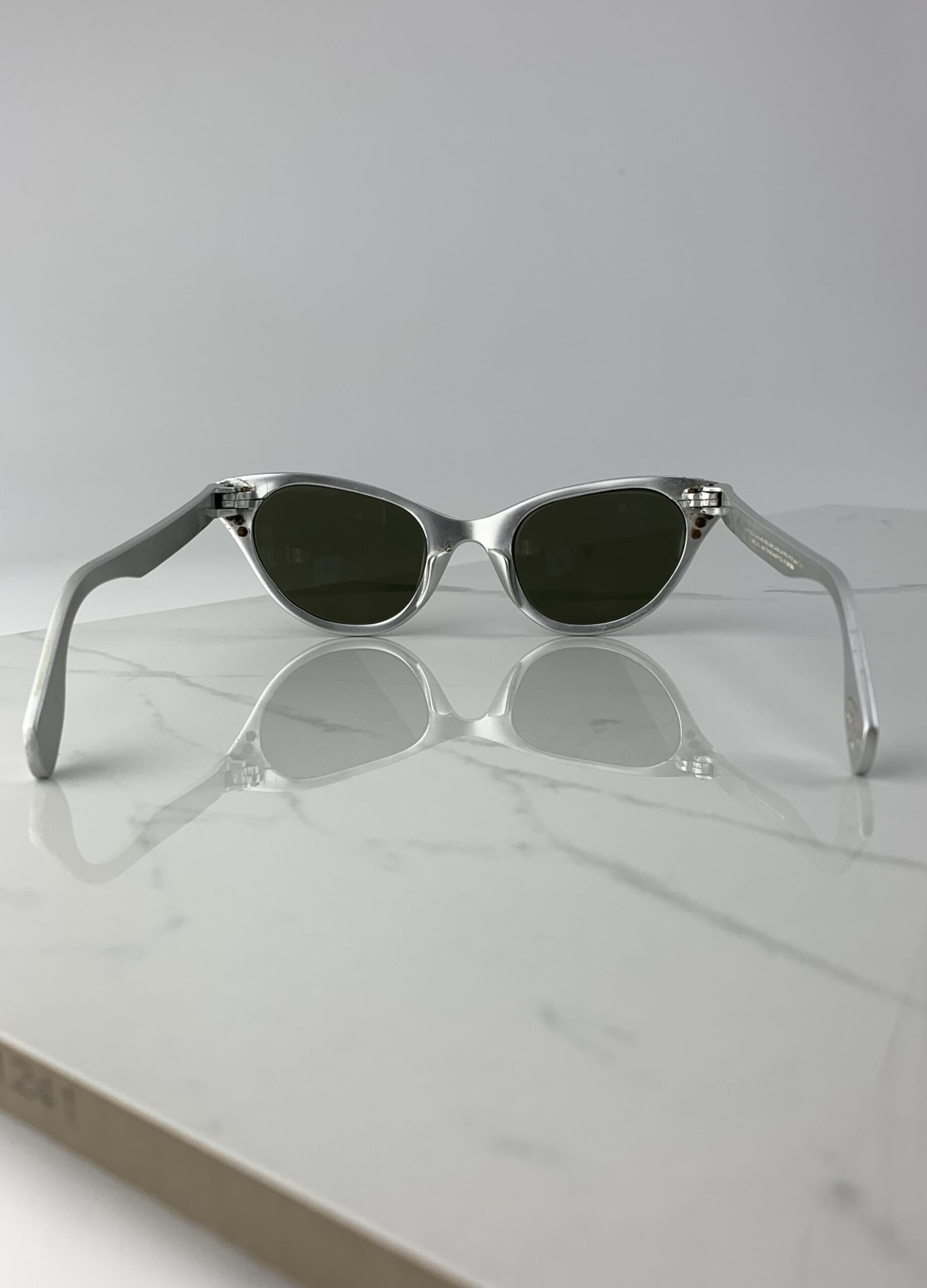 VTG 50’s 60’s TURA Silver Aluminum Cat Eye Sunglasses Atomic Silver 1950s Vintage Eyeglasses for sale | eBay main image 3